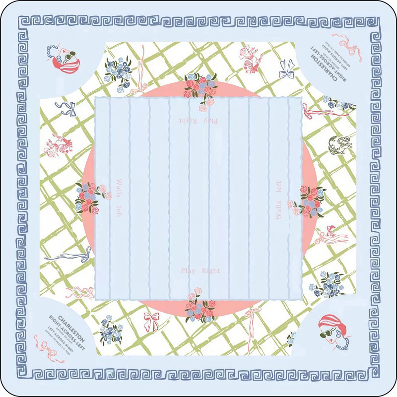 Painted Anti Slip Premium Smooth Movement Mahjong Tiles Mat Exquisite