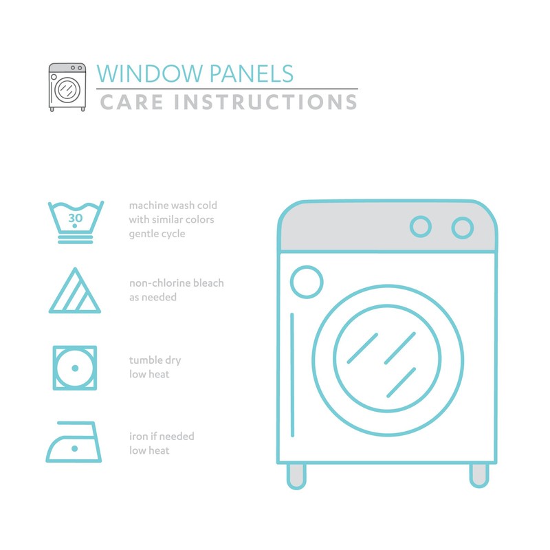 Lush Decor, Gray/White Linen Button Window Curtain Single Panel, 95"