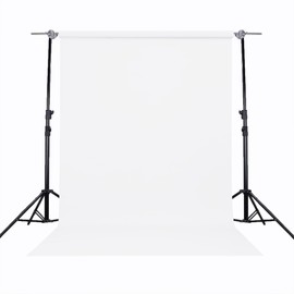 Semessilah Seamless Photography Background Paper Roll, White Photo Paper Backdrop for Photography, Video and Streaming (107''x32' Artic White)