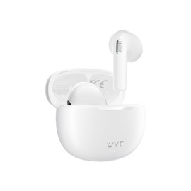 WYE EliteTune ENC Wireless Earbuds Y-TWS28, Bluetooth 5.3 In-Ear Headphones with Dual Mic, 13mm Titanium Drivers, Low Latency, USB-C Charging, 5.5H Music Time, White