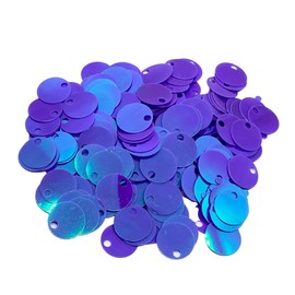 10/20/30 mm Flat Round Sequin Paillettes, Hole 4 mm Mix Color Assortment Acrylic Sequin - 1,76 Ounce (50 Grams) - 20mm Lilac