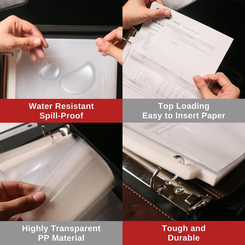 Office Werks Archival-Quality Document Protectors | Reinforced Clear Sheet Sleeves