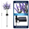 TANSOREN 2 Pack Solar Garden Lights Outdoor, 8 Lighting Modes