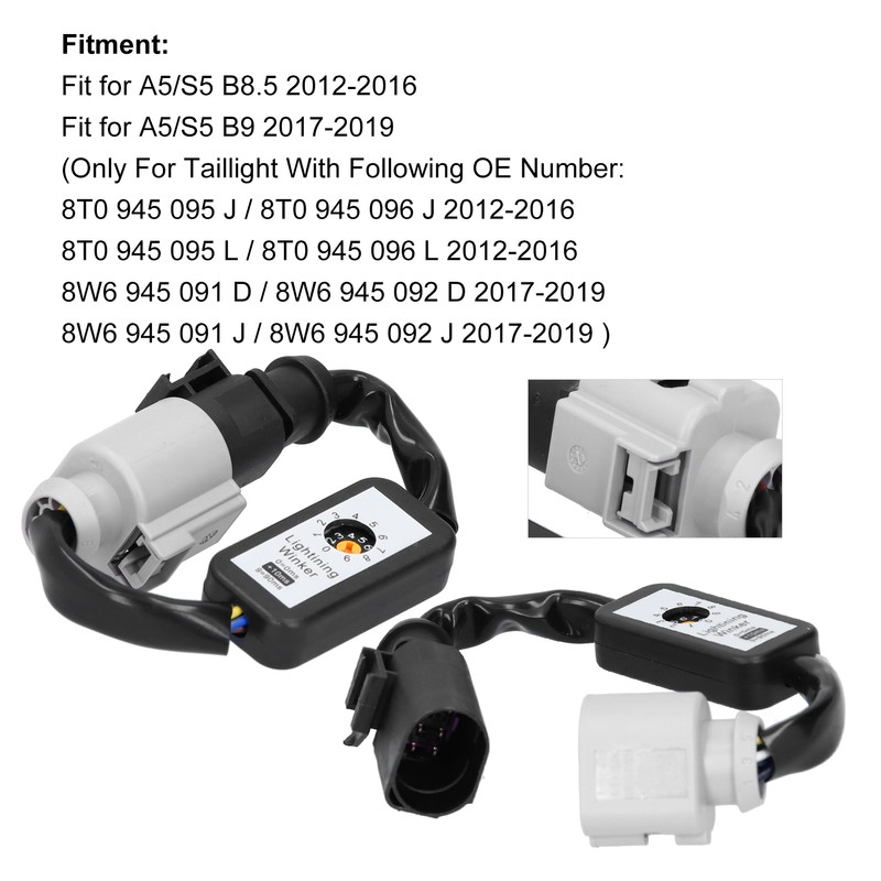 LED Tail Lights Dynamic Turn Signal Adapter Harness Blinker Module