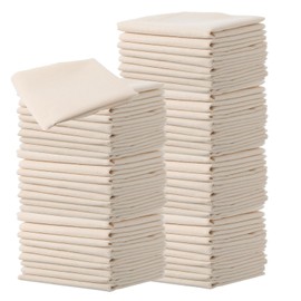 Wanmu 48 Pcs 20x20 Inches Cheese Cloths Bulk, Grade 100 Cheese Cloth for Straining Hemmed Reusable Cheesecloth Unbleached Cotton Muslin Cloth for Cheeses Making Supplies Juicing Canning Cooking