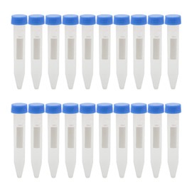 Kesell 10ml Centrifuge Tube Conical Bottom Blue Screw Cap with Clear Graduation and Writing Area, Pack of 20