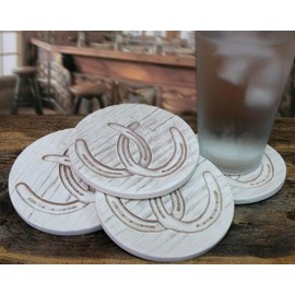 Horseshoes Absorbent Drink Coasters (set of 4)