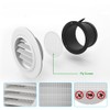 ABS Round Air Soffit Vents Louver Grille Cover with Built-in