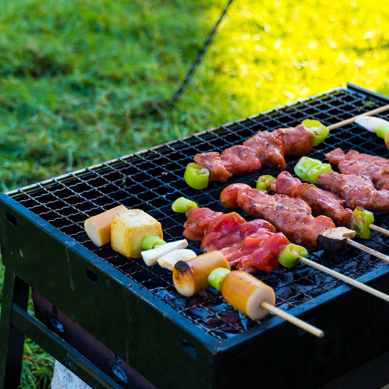 sourcing map 5pcs Square BBQ Grill Net 7.9"x11.8" Galvanized Iron