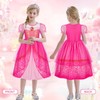 HenzWorld Kids Girls Princess Costume Pink Princess Dress Fancy Party