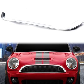 G-PLUS Chrome Grille Hood Molding Trim Compatible with Mini Cooper R55 R56 R58 R59 2007-2015 (Not Fit 07-10 R55 R56 R58 R59 Base&Clubman Model) Front Grill Hood Trim Moulding 51132751040 MC1235100