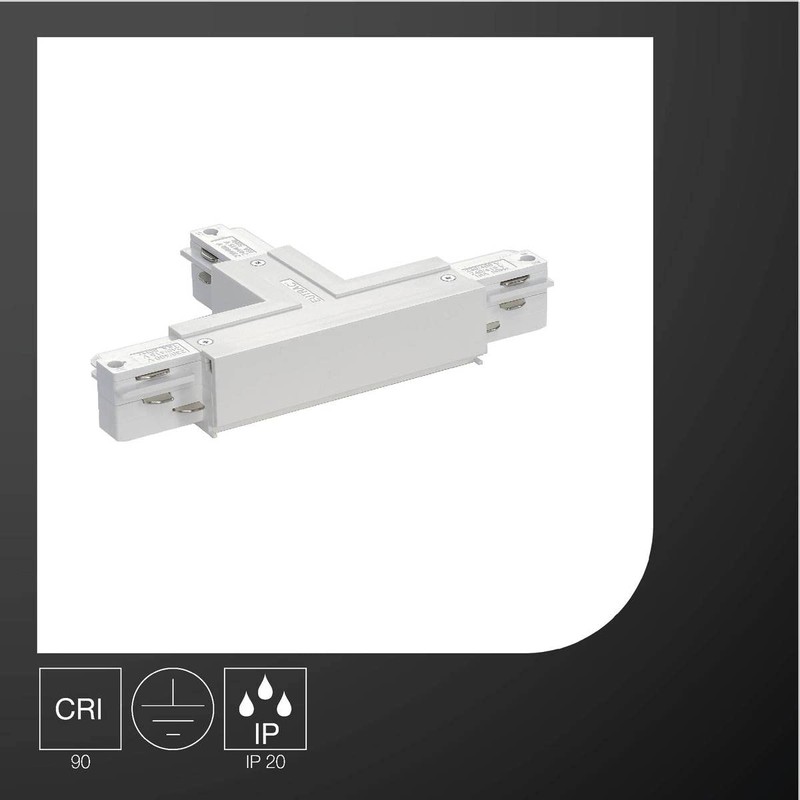 T-Connector for EUTRAC High-Voltage 3-Phase Mounting Rail