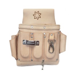 USA Pro Tools Electrician Tool Pouch, Electrical Tool Organizer, 6 Pockets with Tape Holder, Tape Chain and Snap Hook