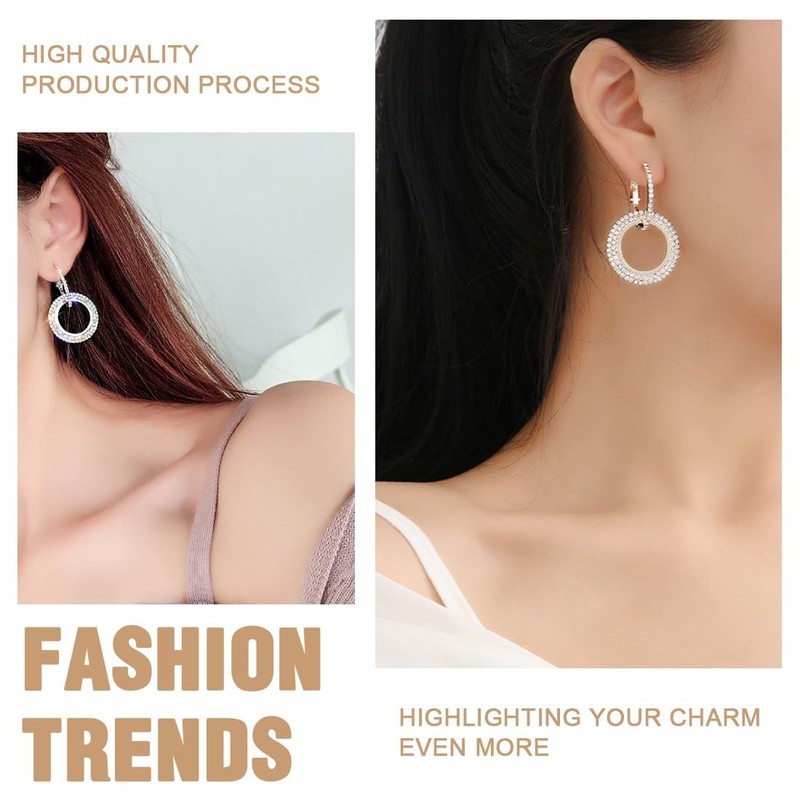 ZKGYUS 1 Pair of Earrings Silver 925 Hanging for Girls,