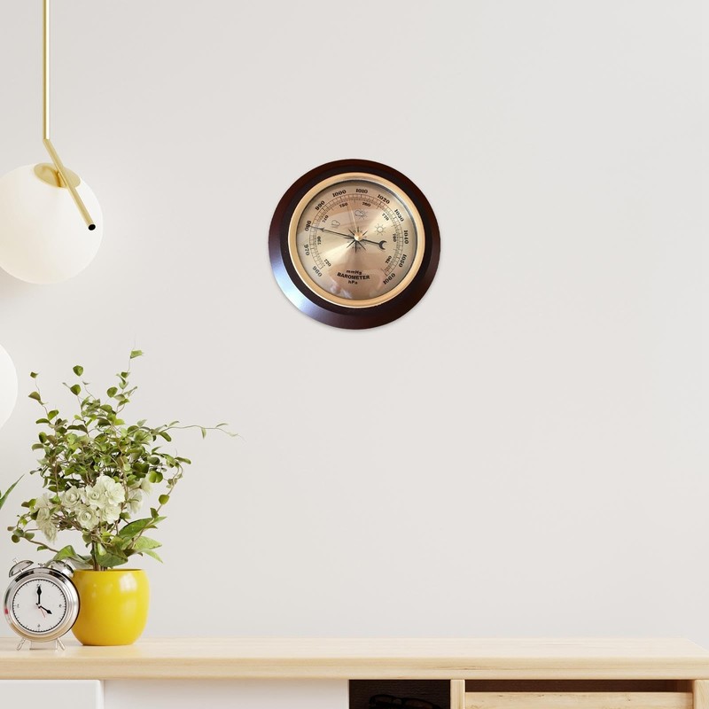Vaveren Wall Mounted Barometer Hanging Analog Weather Station Easy Reading