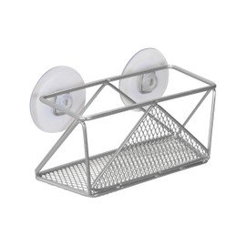 Kitchen Details Geode Suction Cup Sponge Holder | Durable Iron Construction | Suction Cup Stabilizers | Rust Resistant Finish | Kitchen Sink Accessories | Chrome