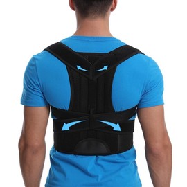 FITWELL Posture Corrector for Men and Women, Upper and Lower Back Brace, Relieves Back Pain and Fixes Bad Posture, Adjustable Full Lumbar Support (X-Large)