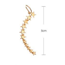 Yheakne Boho Star Ear Climber Earrings Gold Star Crawler Earrings Cluster Star Earrings Festival Earrings Heavenly Jewellery for Women and Girls