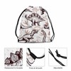 Sotunad Dinosaurs Seamless Pattern Drawstring Backpack Adjustable Shoulder Strap Drawstring