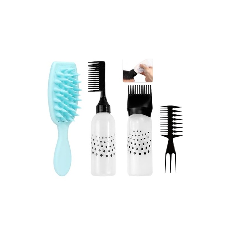 Hair Dye Applicator Kit, 4 Piece Set with Massage Brush,