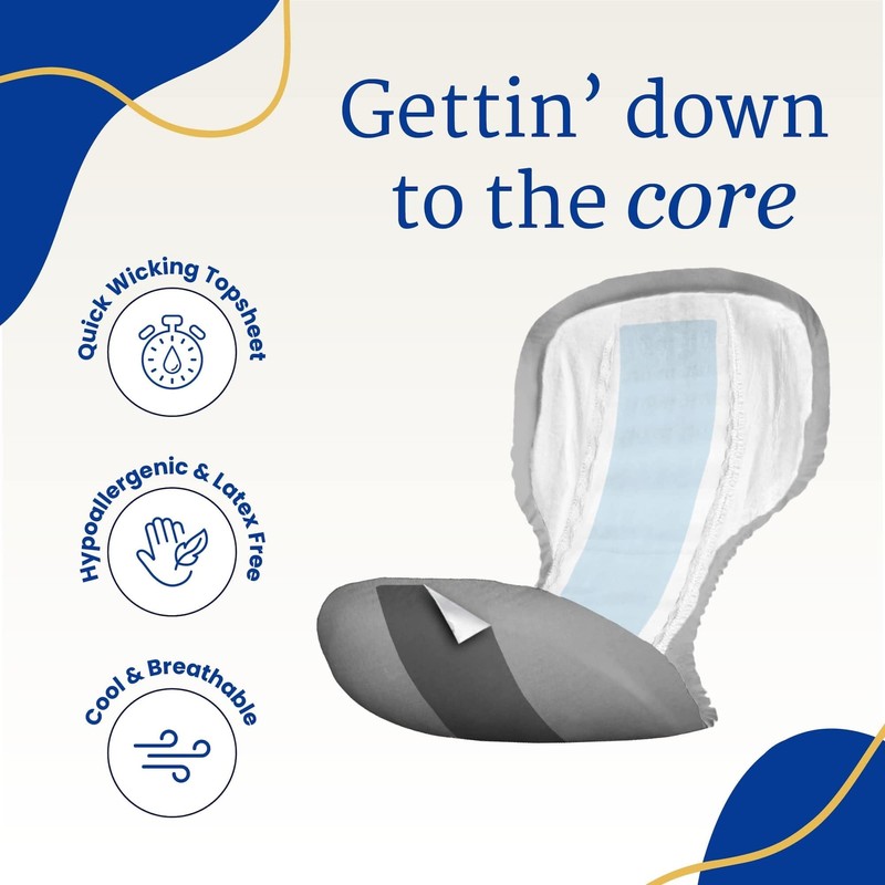 NorthShore DynaDry Supreme Liners Incontinence for Women and Men, X-Large,