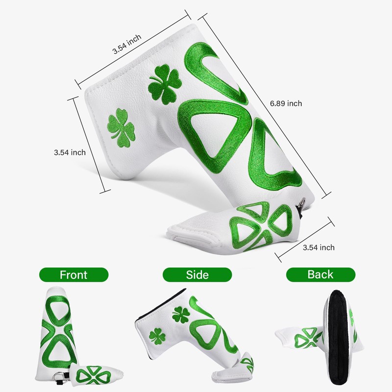 Blade Putter Cover - Golf Blade Putter Headcover with Lucky