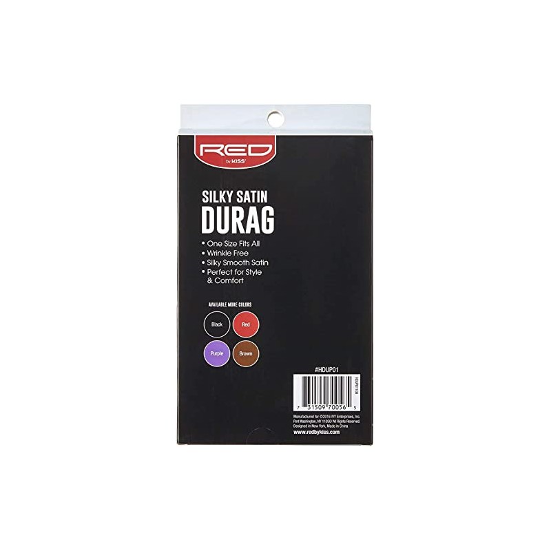 Red by Kiss Silky Satin Durag Premium Smooth Silky Durag
