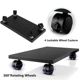 YuPinDiZu PC Stand for Floor Computer Tower Stand Cart Floor PC Stand CPU Holder with 4 Caster Wheels Under Desk,NO Assemble (Black)