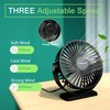 TriPole Desk Fan USB Powered 2 Pack Black Small Portable