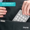 iHome Wireless Bluetooth 3.0 Slim Numeric Keypad Wide 20-Keys, Compact