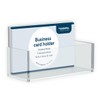 EUROPEL Clear Acrylic Landscape Business Card Holder for Business Cards