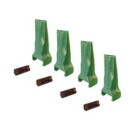 4 - fits Esco Style - Super V - Backhoe/Mini Ex Bucket Dirt Teeth w/Pins - V17TYL