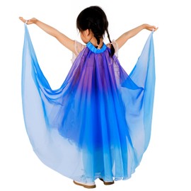 RooYoon Angel Wings for Kids Children, Chiffon Fairy Wings with Finger Loops, Chiffon Cape, Fairy Cloak, Dance Costume Props (B13)