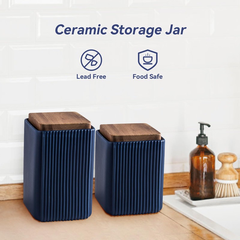 Jueison Ceramic Storage Jars Modern Elegant Highly Polished Airtight Storage