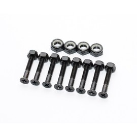 INSTSK8 Axle Nut Set Skateboard Skateboard Plus Screw Set Long Screw Set (1.25"-Black)