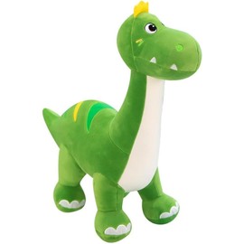 CLKDPNO Dinosaur Plush Toy, Soft Fat Realistic Cuddly Dinosaur Stuffed Animal Plush Dolls Toys Birthday Gifts for Girls Boys Kids (Green 9.8 inch)