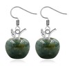 JunyiDIY 3D Fruit Earrings | Zircon and Indian Agate Leaf