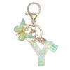 PATIKIL Alphabet Initial Letter Keychain, Resin Cute Keychains with Tassel
