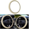 LoyaForba - Funda de piel para volante de coche, elástica,