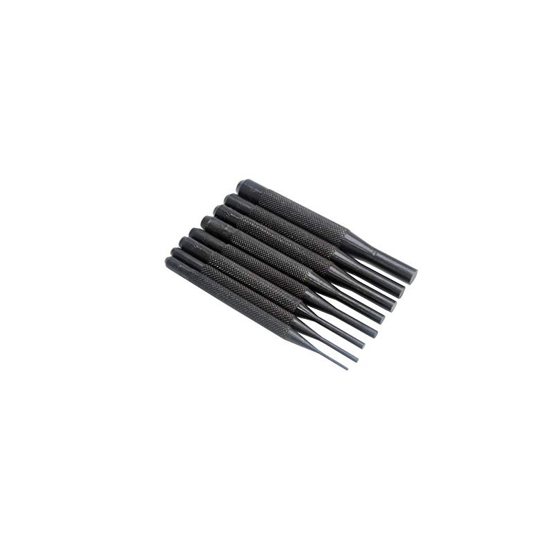 Proops 8 Piece Steel Drive Pin Punch Set, 1/16" to