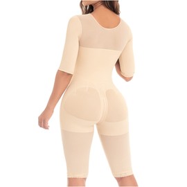 M&D Fajas Colombianas Post Surgery Tummy Tuck Compression Garment for Women BBL Faja Beige 3XL