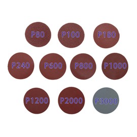 WCIC 100 Pack 2 Inch Sanding Discs Hook & Loop 2 Inch Sanding Pads Aluminum Oxide Sandpaper Pads 80/100/180/240/600/800/1000/1200/ 2000/3000 Grit for Grinding Rotary Tool