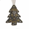 Luxury Padded Beaded TREE Shaped Christmas Tree Decoration - Beaded