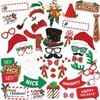 38PCS Christmas Photo Booth Props, Funny Photographic Props, Christmas Supplies,