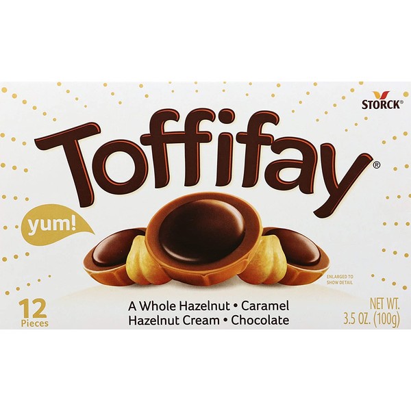 Storck Toffifay Caramel Choclt Hzlnt Chewy Candy Pieces Round Caramel 3.5 Oz - 0072799051921