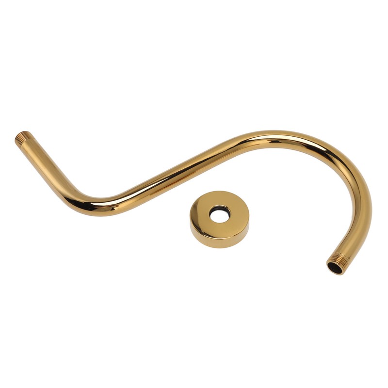 Stainless Steel S Shaped Raised Shower Arm and Flange NPT