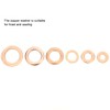 110Pcs Copper Washer Flat Fixing Sealing Fasteners Assortment Kit for