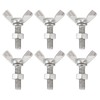 Sourcing Map 6pcs M6-1x20mm Wing Butterfly Screws Bolts with 6pcs