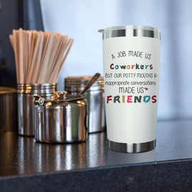 Funny Coworker Gifts, Friendship Gifts for Women,Coworker Leaving Gifts for Women, Work Made us Coworkers but Our Potty Mouth,Going Away Gift for Coworker,Cup 20oz.