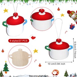 27 Pieces Chef Christmas Ornament Baking Ornaments Cooking Chef Ornament Christmas Tree Ornament Topper Decoration Xmas Decor Sets Baking Christmas Hanging Ornaments with Rope for Tree Baker Gift